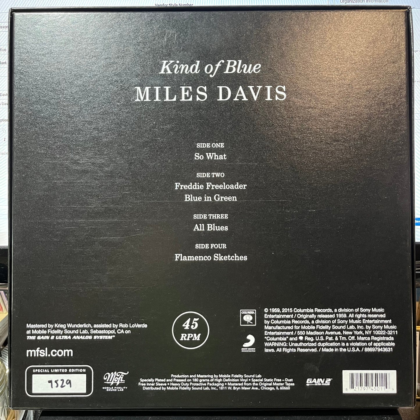 Miles Davis - Kind Of Blue (2xVINYL BOX SET / MFSL) | Near Mint- (NM-) Near Mint- (NM-)