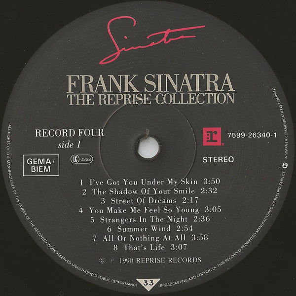 Frank Sinatra - The Reprise Collection (6xVINYL BOX) | Near Mint (NM or M-) Excellent (EX)
