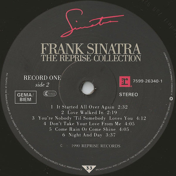 Frank Sinatra - The Reprise Collection (6xVINYL BOX) | Near Mint (NM or M-) Excellent (EX)