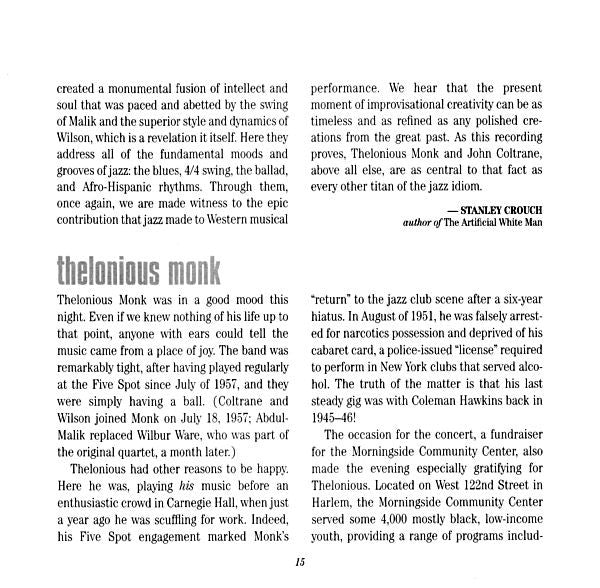 The Thelonious Monk Quartet - At Carnegie Hall (CD) | Near Mint (NM) Near Mint (NM)