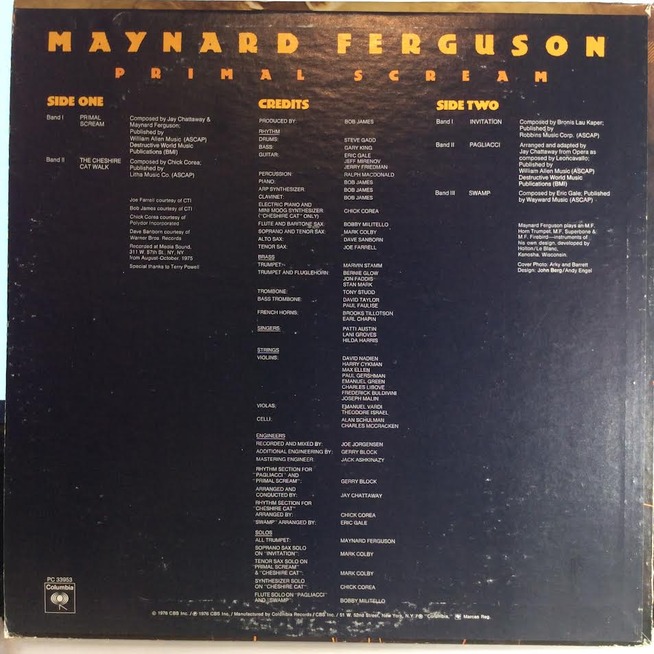 Maynard Ferguson - Primal Scream (VINYL) | Near Mint (NM) Excellent+ (EX+)