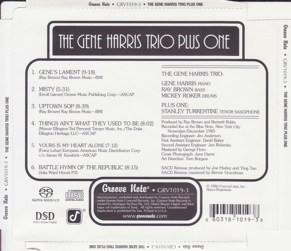 The Gene Harris Trio Plus One - The Gene Harris Trio Plus One (SACD) | Near Mint (NM) Near Mint (NM)