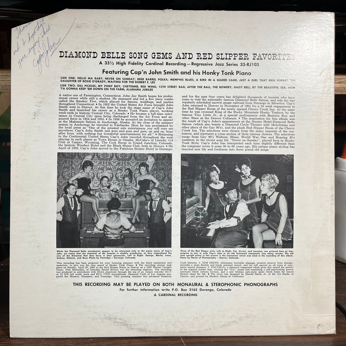 *SIGNED* Diamond Belle Songs Gems & Red Slipper Favorites (VINYL) | Near Mint (NM or M-)