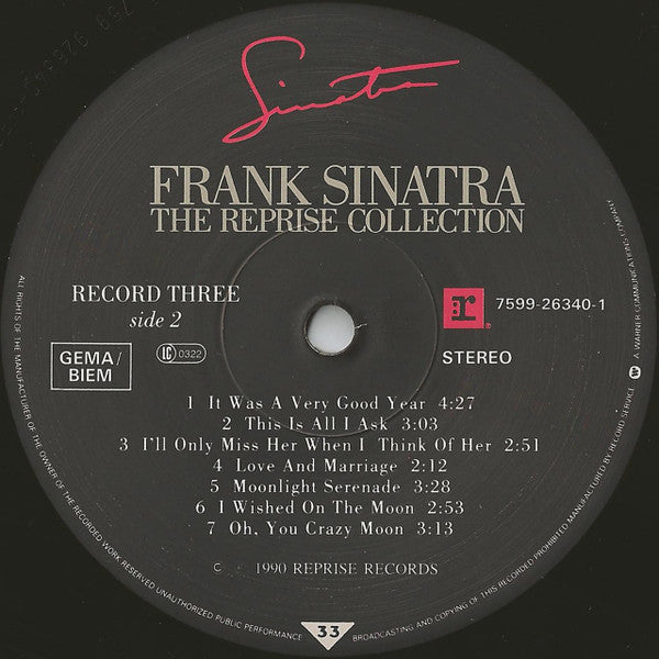 Frank Sinatra - The Reprise Collection (6xVINYL BOX) | Near Mint (NM or M-) Excellent (EX)