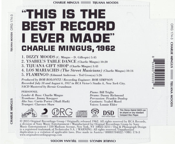 Charles Mingus - Tijuana Moods (SACD) | Near Mint (NM) Near Mint (NM)