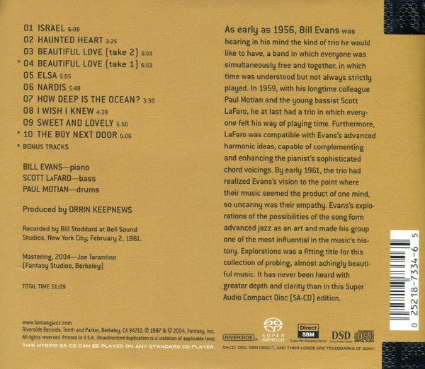 The Bill Evans Trio - Explorations (SACD) | Near Mint (NM) Excellent (EX)