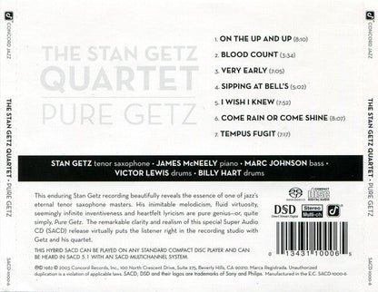 STAN GETZ QUARTET - Pure Getz (SACD) | Near Mint (NM or M-)