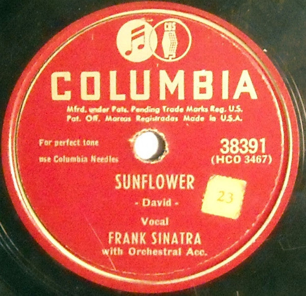 Frank Sinatra - Once In Love With Amy / Sunflower (10" 78RPM RECORD) | Near Mint (NM) Generic