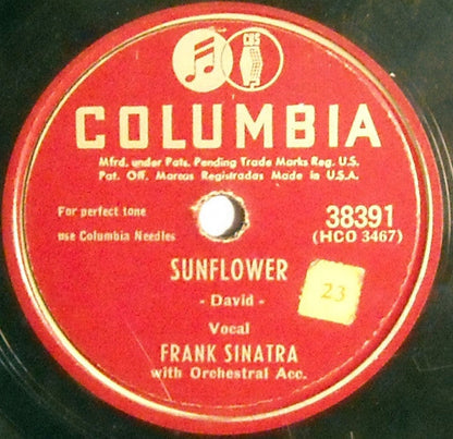 Frank Sinatra - Once In Love With Amy / Sunflower (10" 78RPM RECORD) | Near Mint (NM) Generic