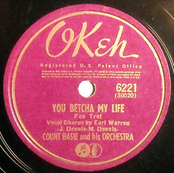 Count Basie Orchestra - You Betcha My Life / Down, Down, Down (What A Song) (10" 78RPM RECORD) | Near Mint (NM) Generic