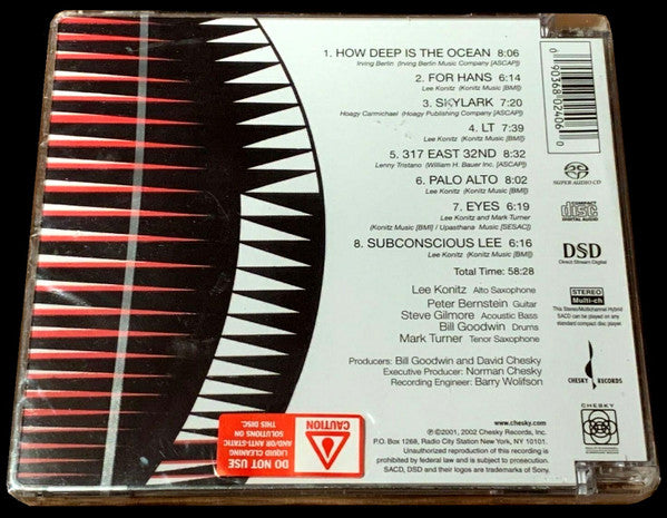 Lee Konitz - Parallels (SACD) | Near Mint (NM) Excellent+ (EX+)