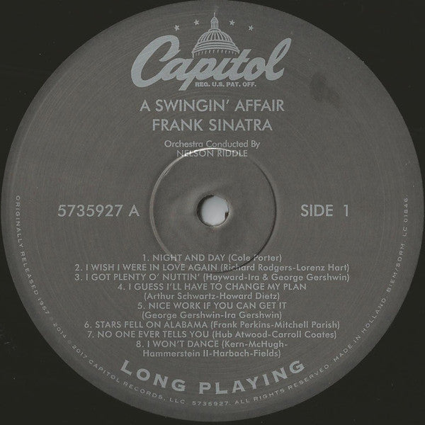 Frank Sinatra - A Swingin' Affair (VINYL) | Near Mint (NM or M-) Near Mint- (NM-)