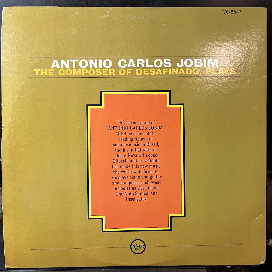 Antonio Carlos Jobim - The Composer Of Desafinado, Plays (VINYL) | Near Mint (NM) Excellent (EX)