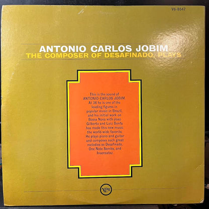 Antonio Carlos Jobim - The Composer Of Desafinado, Plays (VINYL) | Near Mint (NM) Excellent (EX)