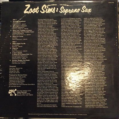 Zoot Sims - Soprano Sax (VINYL) | Near Mint (NM) Very Good Plus (VG+)