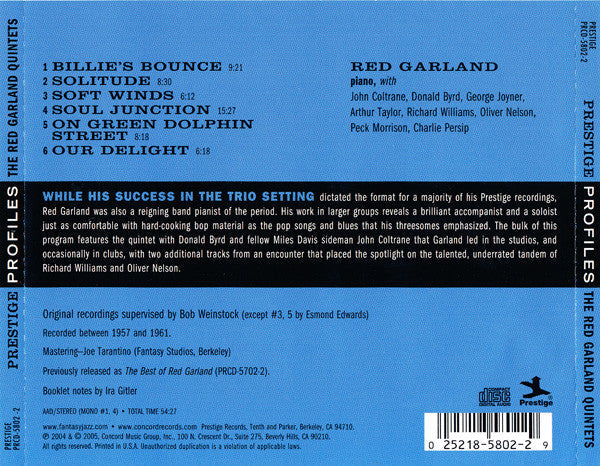 The Red Garland Quintets (CD) | Near Mint (NM or M-)