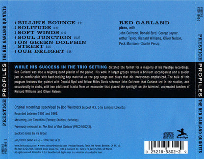 The Red Garland Quintets (CD) | Near Mint (NM or M-)