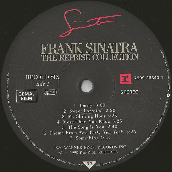 Frank Sinatra - The Reprise Collection (6xVINYL BOX) | Near Mint (NM or M-) Excellent (EX)