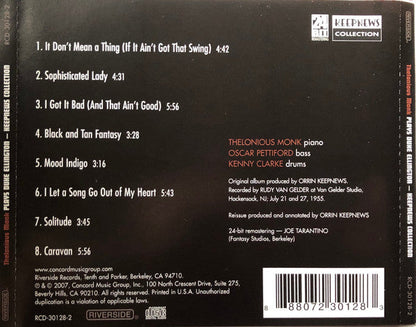 Thelonious Monk - Thelonious Monk Plays Duke Ellington (CD) | Near Mint (NM or M-)