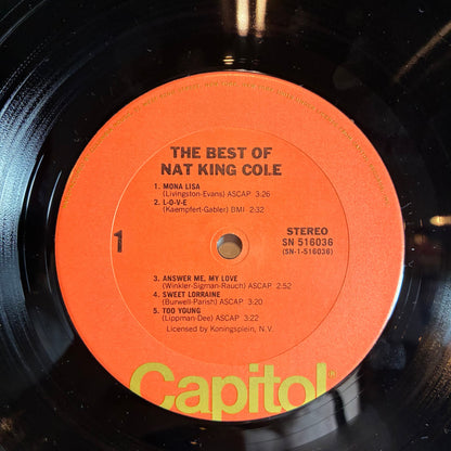 Nat King Cole - The Best Of (VINYL) | Near Mint (NM or M-) Very Good Plus (VG+)