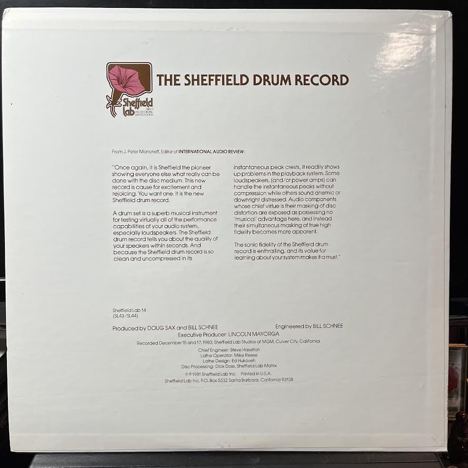 Jim Keltner - The Sheffield Drum Record ( VINYL) | Near Mint (NM) Near Mint (NM)