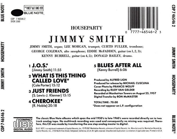 Jimmy Smith - House Party (CD) | Near Mint (NM or M-)