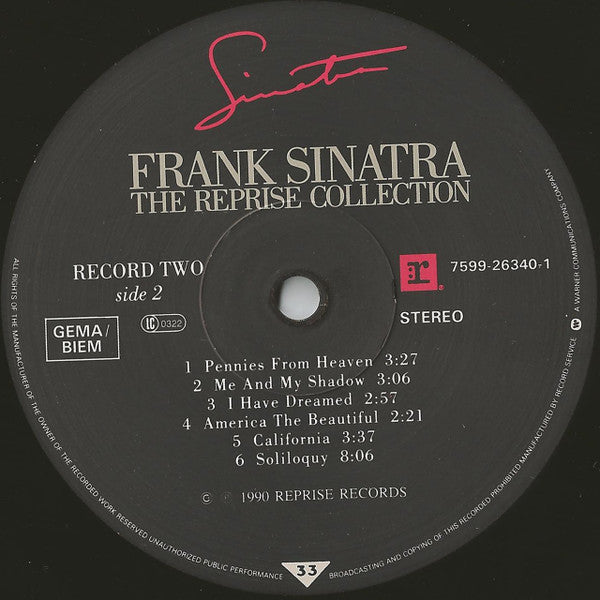 Frank Sinatra - The Reprise Collection (6xVINYL BOX) | Near Mint (NM or M-) Excellent (EX)