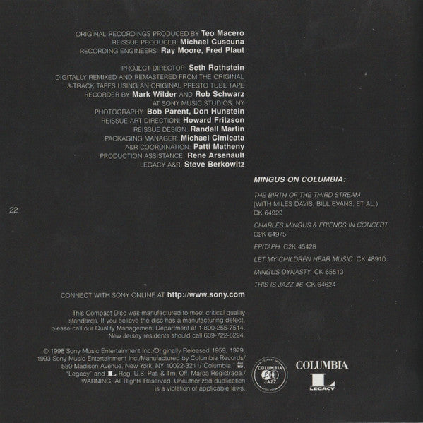 Charles Mingus - Mingus Ah Um (SACD) | Near Mint (NM or M-)