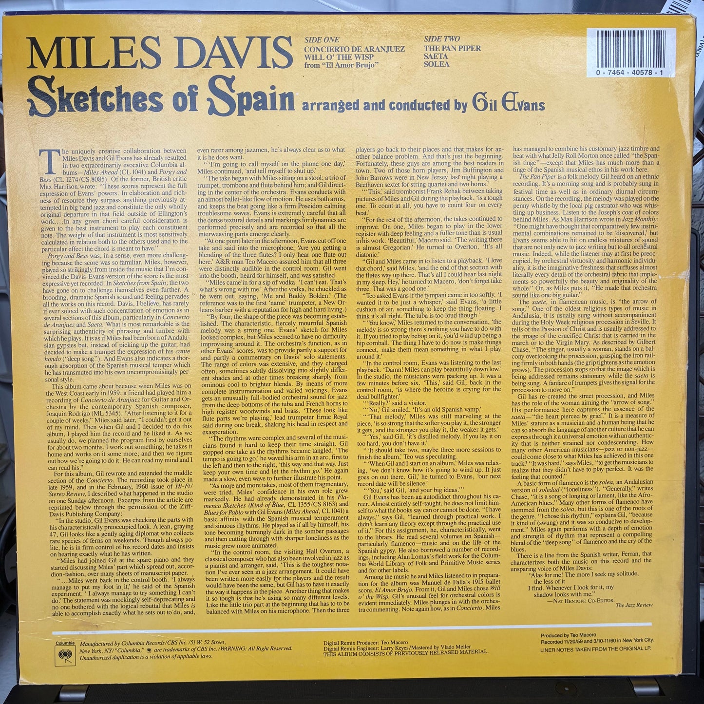 Miles Davis - Sketches Of Spain (VINYL) |