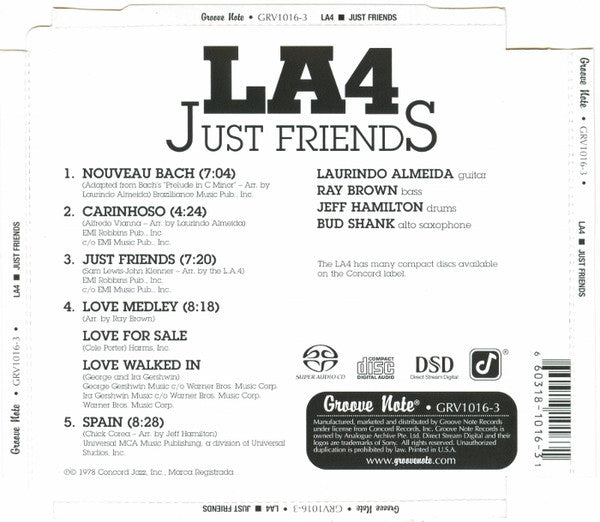 LA4 - Just Friends (SACD) | Near Mint (NM) Excellent+ (EX+)