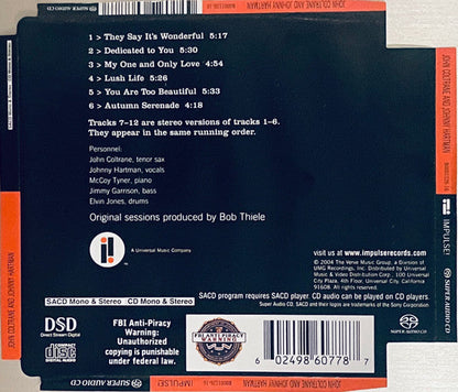 John Coltrane - John Coltrane And Johnny Hartman (SACD) | Near Mint (NM or M-) Very Good Plus (VG+)