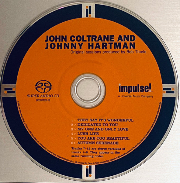 John Coltrane - John Coltrane And Johnny Hartman (SACD) | Near Mint (NM or M-) Very Good Plus (VG+)