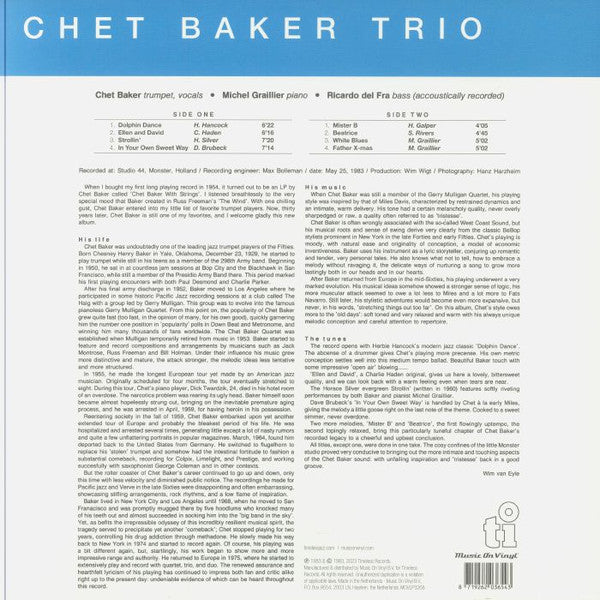 Chet Baker Trio - Mr. B (TRANSLUCENT BLUE)*DISCOUNTED* | Near Mint (NM or M-) Excellent (EX)