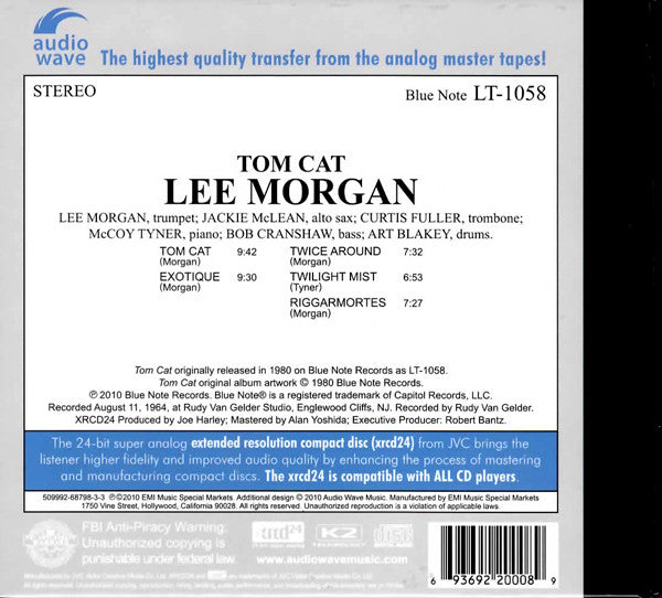 Lee Morgan - Tom Cat (XR CD) | Near Mint (NM or M-)