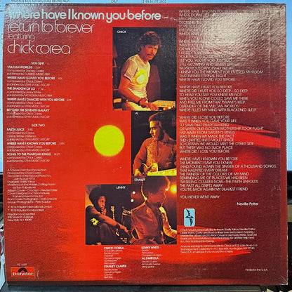 Return To Forever - Where Have I Known You Before (VINYL) | Near Mint (NM) Very Good Plus (VG+)
