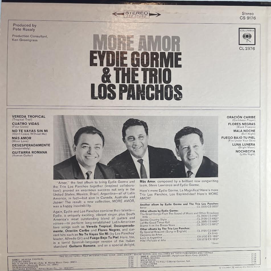 Eydie Gormé - More Amor (VINYL) | Near Mint (NM) Excellent+ (EX+)