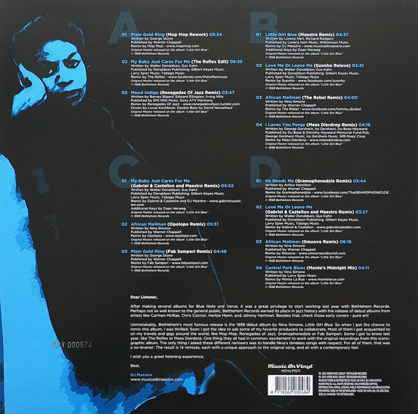 DJ Maestro - Little Girl Blue (Remixed) (2xVINYL) | Near Mint (NM) Near Mint (NM)