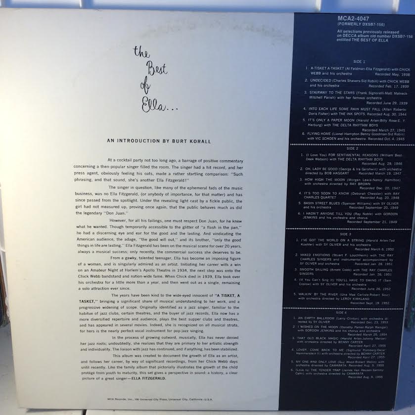 Ella Fitzgerald - The Best Of Ella Fitzgerald (2xVINYL) | Near Mint (NM or M-) Excellent+ (EX+)