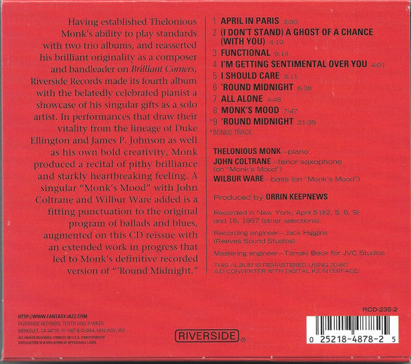 Thelonious Monk - Thelonious Himself (CD) | Near Mint (NM) Near Mint (NM)