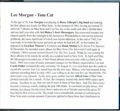 Lee Morgan - Tom Cat (XR CD) | Near Mint (NM or M-)