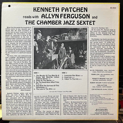 Kenneth Patchen - Kenneth Patchen Reads With Allyn Ferguson And The Chamber Jazz Sextet (VINYL) | Near Mint (NM or M-) Near Mint (NM)