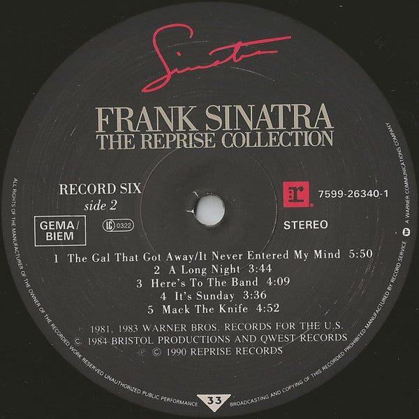 Frank Sinatra - The Reprise Collection (6xVINYL BOX) | Near Mint (NM or M-) Excellent (EX)