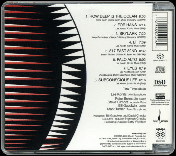 Lee Konitz - Parallels (SACD) | Near Mint (NM) Excellent+ (EX+)
