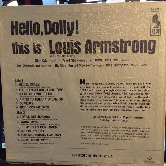 Louis Armstrong - Hello, Dolly! (VINYL) | Near Mint (NM) Near Mint (NM)