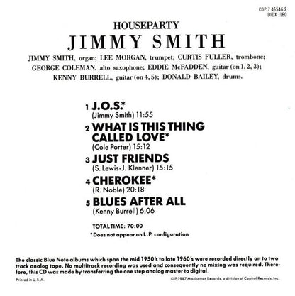 Jimmy Smith - House Party (CD) | Near Mint (NM or M-)