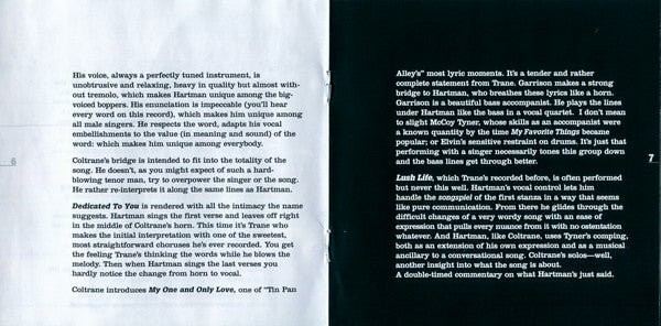 John Coltrane - John Coltrane And Johnny Hartman (SACD) | Near Mint (NM or M-) Very Good Plus (VG+)