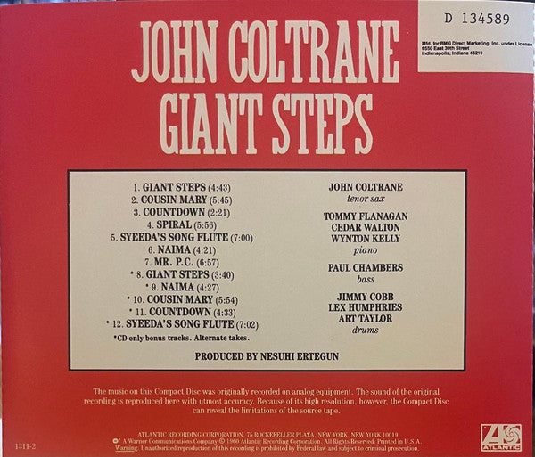 John Coltrane - Giant Steps (CD) | Near Mint (NM) Near Mint (NM)
