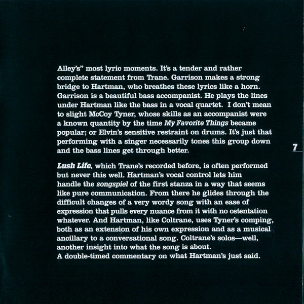 John Coltrane - John Coltrane And Johnny Hartman (SACD) | Near Mint (NM or M-) Very Good Plus (VG+)