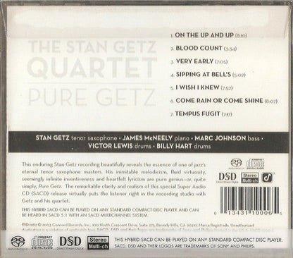 STAN GETZ QUARTET - Pure Getz (SACD) | Near Mint (NM or M-)