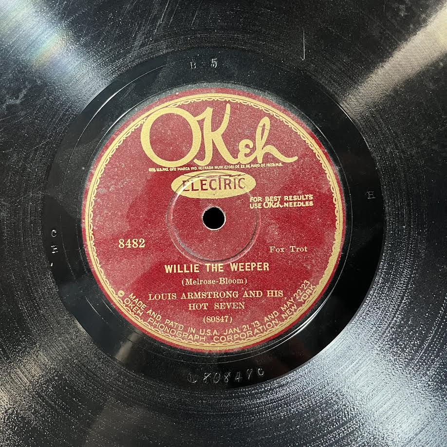 Louis Armstrong & His Hot Seven - Willie the Weeper / Alligator Crawl (10" 78RPM) | Very Good Plus (VG+) Very Good Plus (VG+)